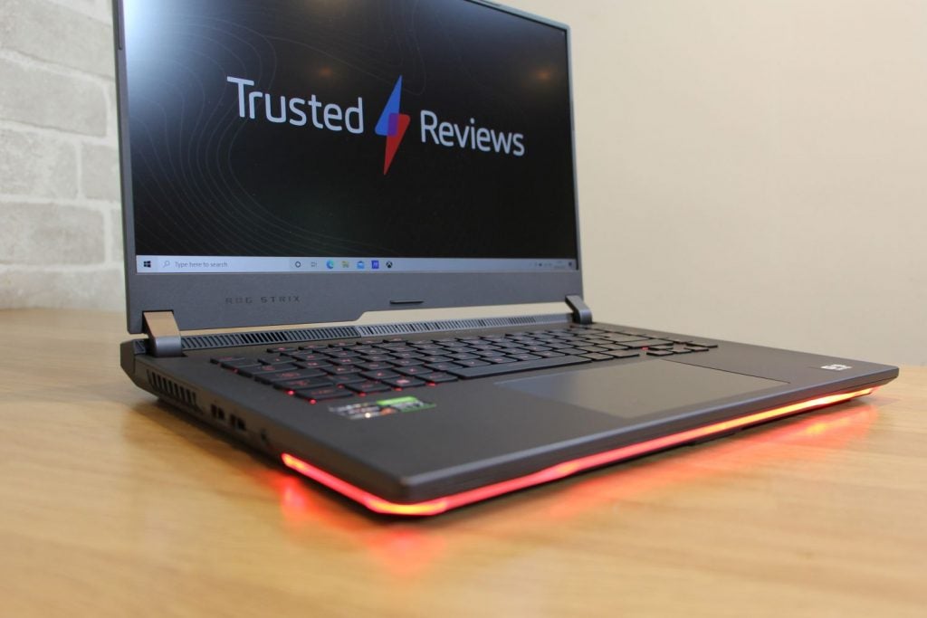 RGB lighting around the laptop's edge