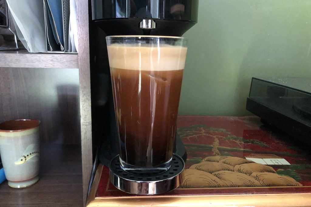 The final glass of coffee of ice