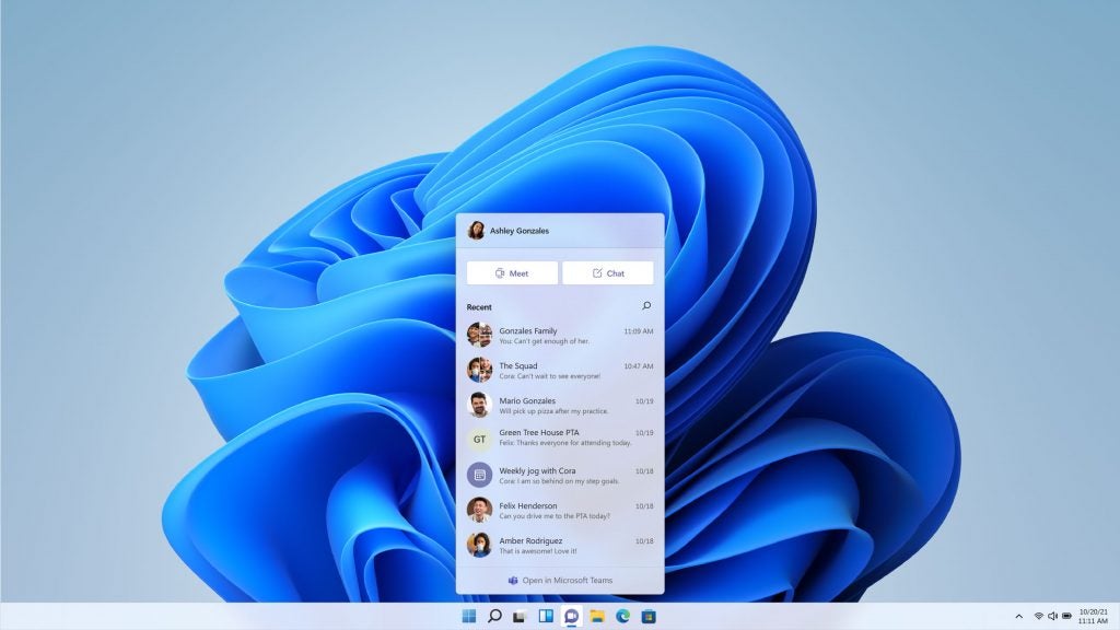 Windows 11 Teams Chat