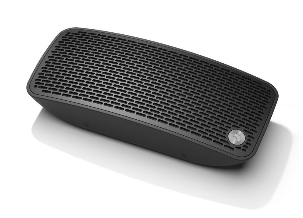 Grey finish audio pro wireless portable bluetooth speaker IPX4 P5 laydown