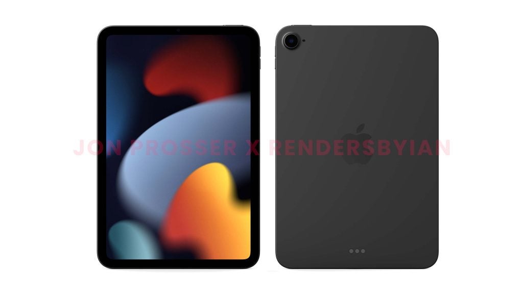 iPad Mini 6 renders showing front and back