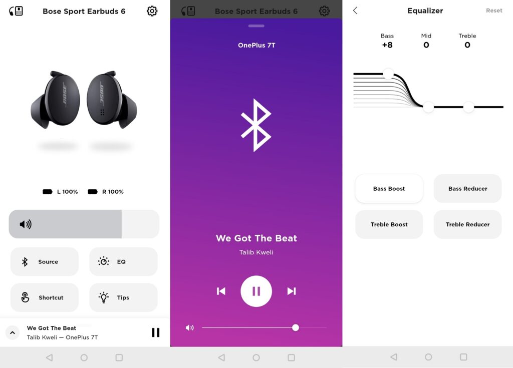 Bose Sport Earbuds Music app audio