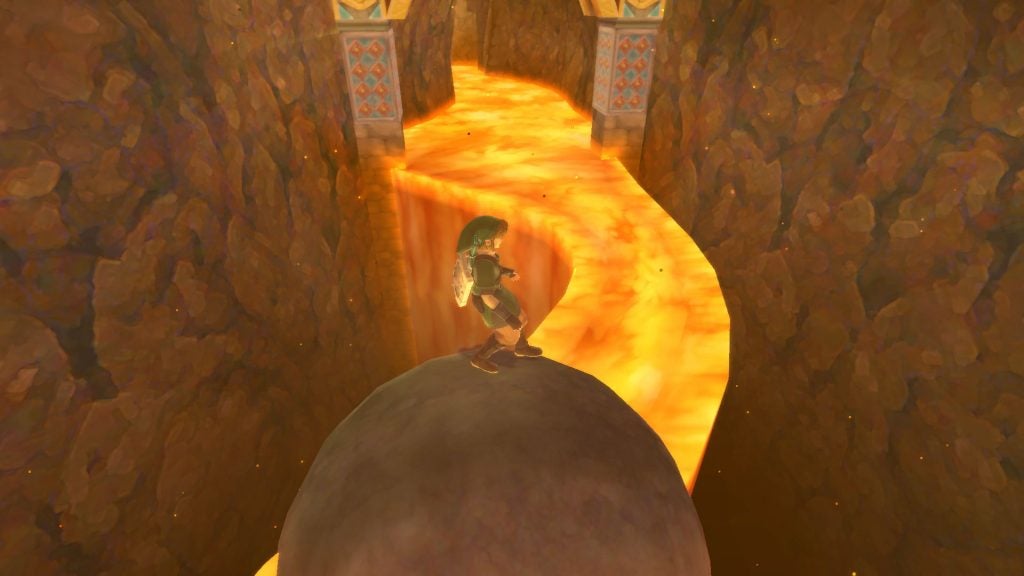 The Legend of Zelda: Skyward Sword HD in the volcano 