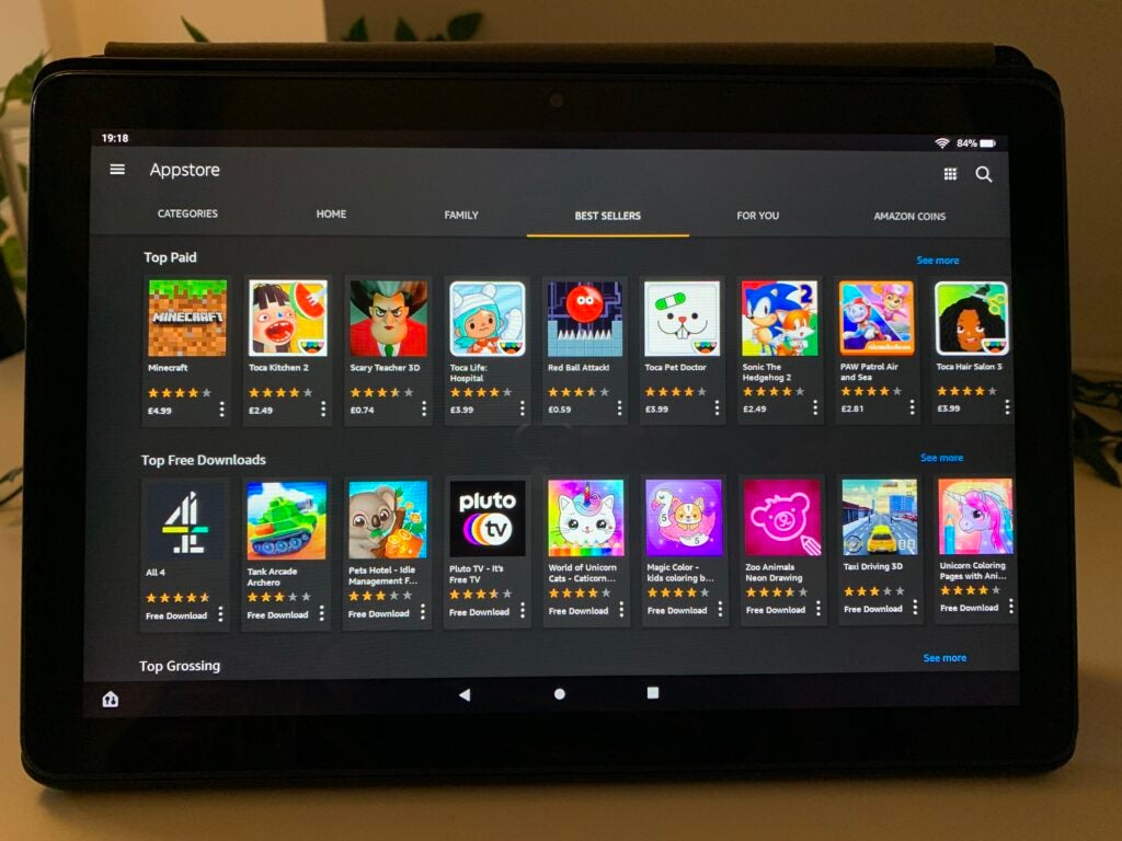 Amazon Fire HD 10 app store