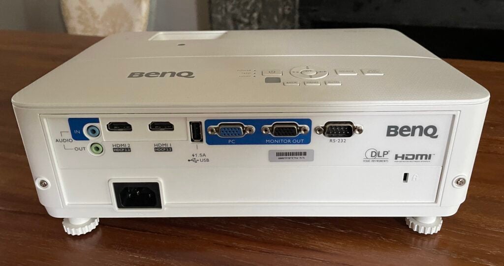 The connections of the BenQ TH685 projector.