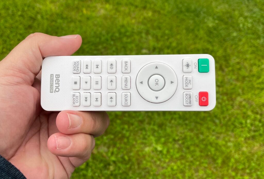 The BenQ TH685's remote control is small but easy to use.