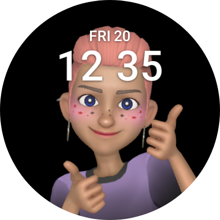 The AR Emoji watch face for Galaxy Watch 4