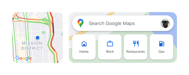 Google Maps widgets