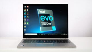 Lenovo ThinkPad X1 Titanium Yoga with Intel Evo display.