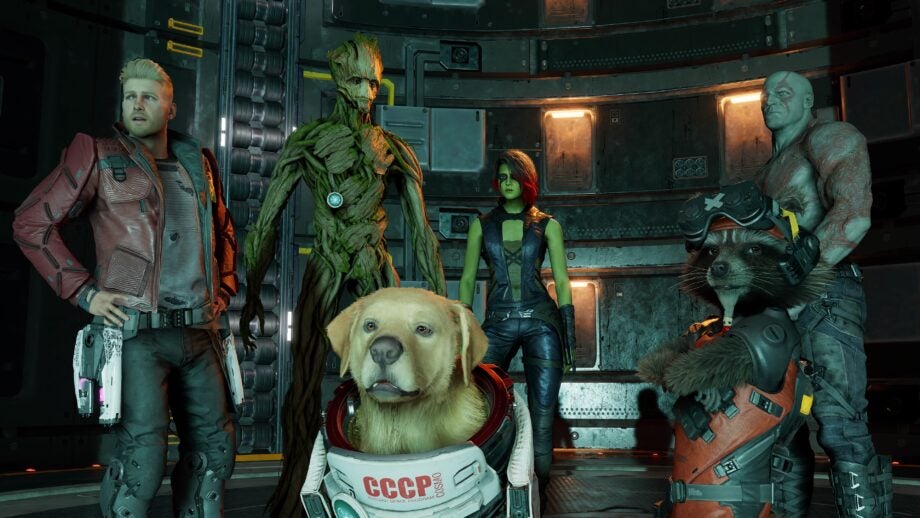 The Guardians hanging out with Cosmo