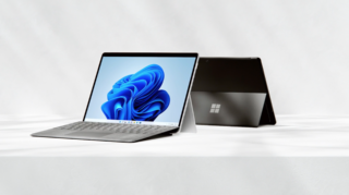 The Microsoft Surface Pro 8 laptop in a press release