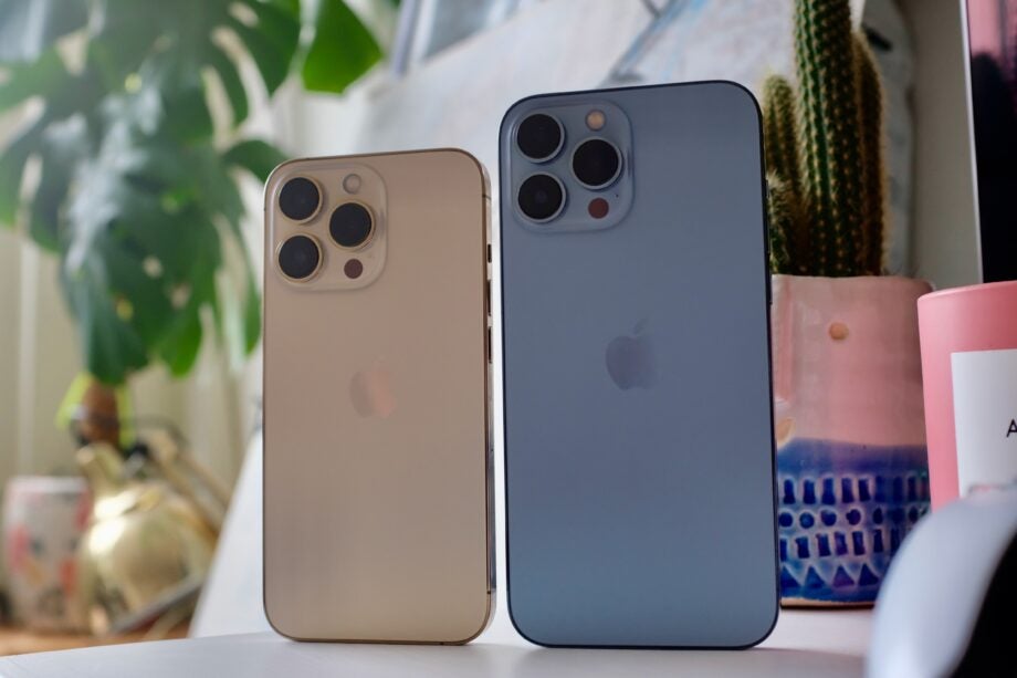The back of both the iPhone 13 Pro models