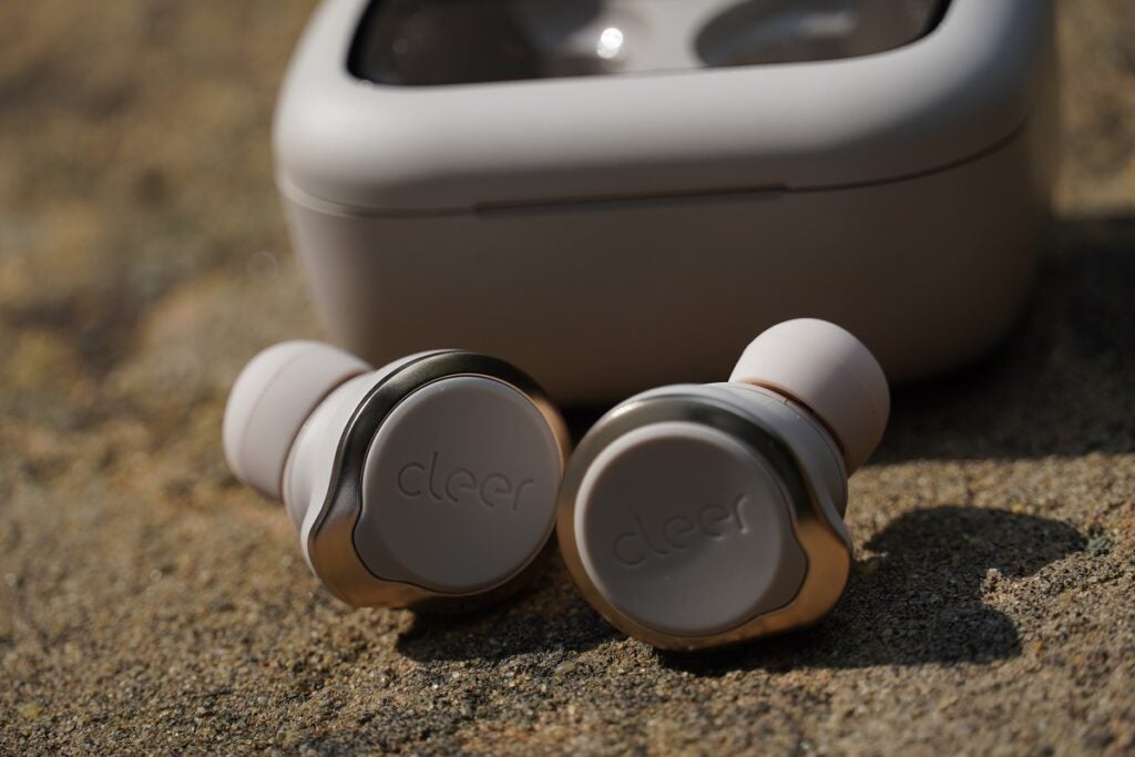 Cleer Ally Plus II earbuds and case