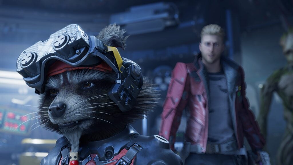 Rocket and Star-Lord having a disagreement