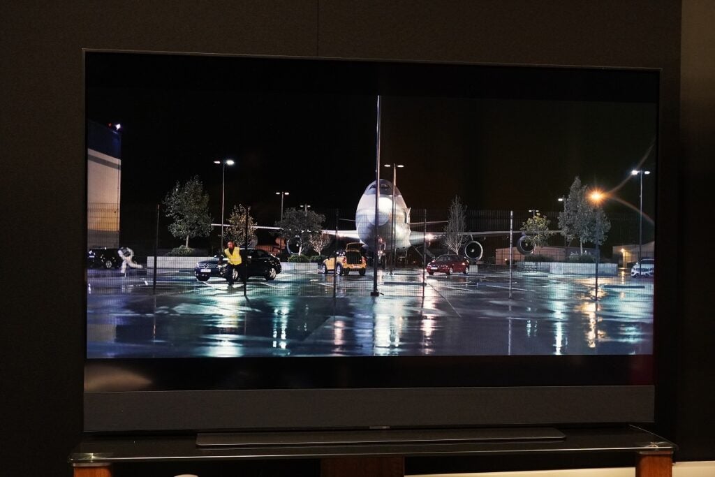 Sky Glass Tenet airport scene