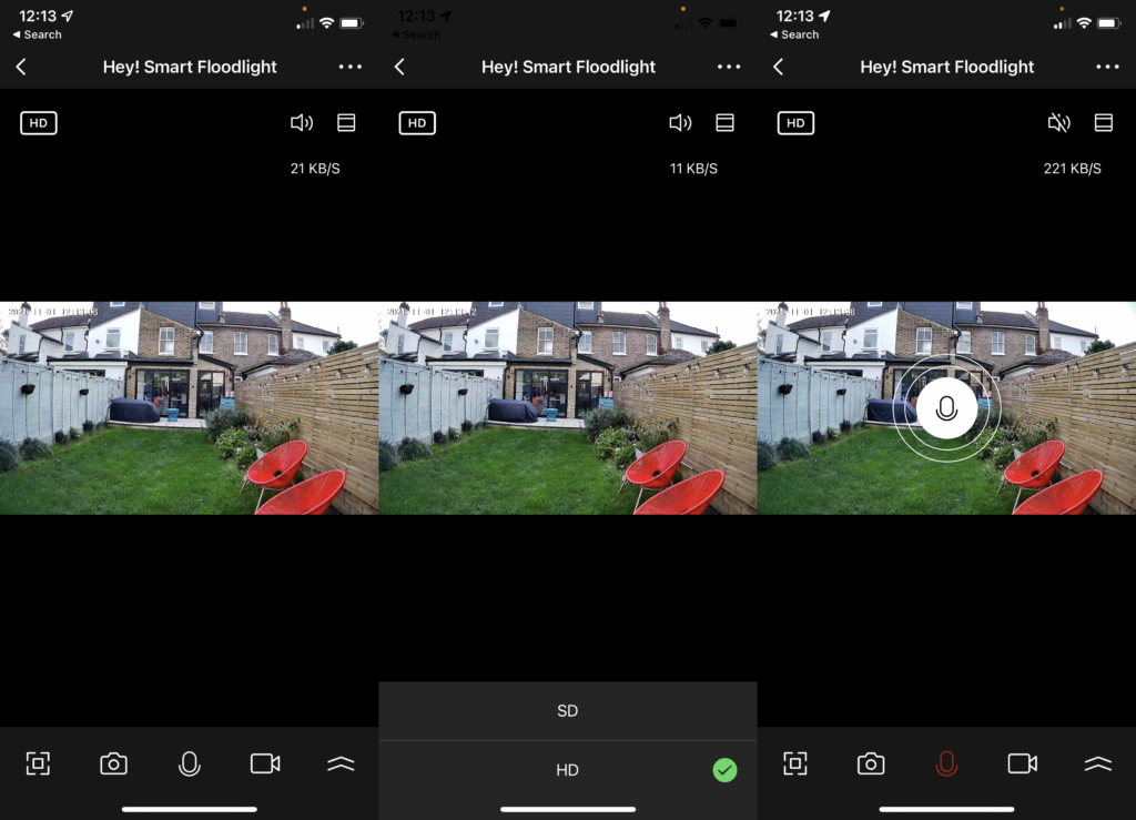 Hey! Smart Floodlight Camera app