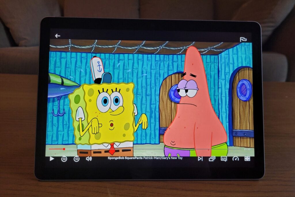 SpongeBob on screen