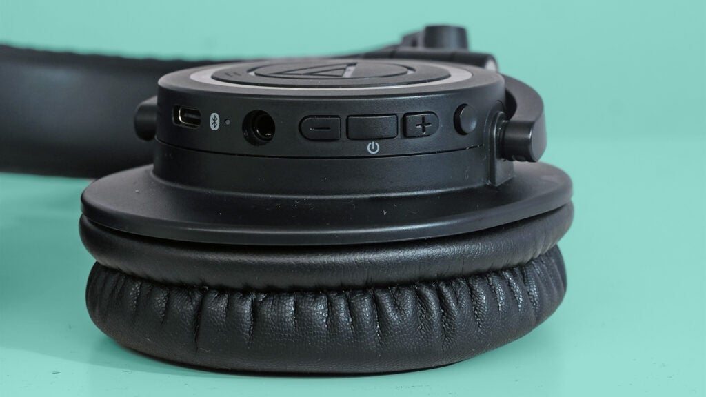 Controls on Audio-Technica ATH-M50xBT2 earcup