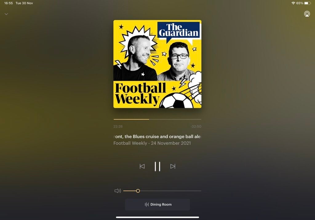 Bowers Wilkins Music app Football Weekly