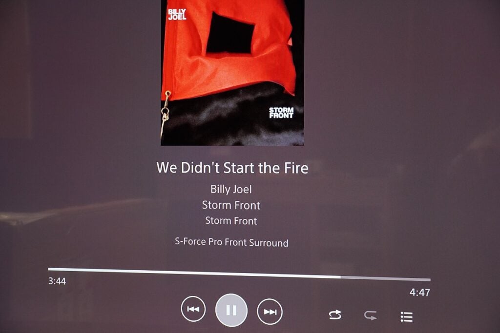 Sony HT-A7000 Billy Joel We Didn't Start the Fire