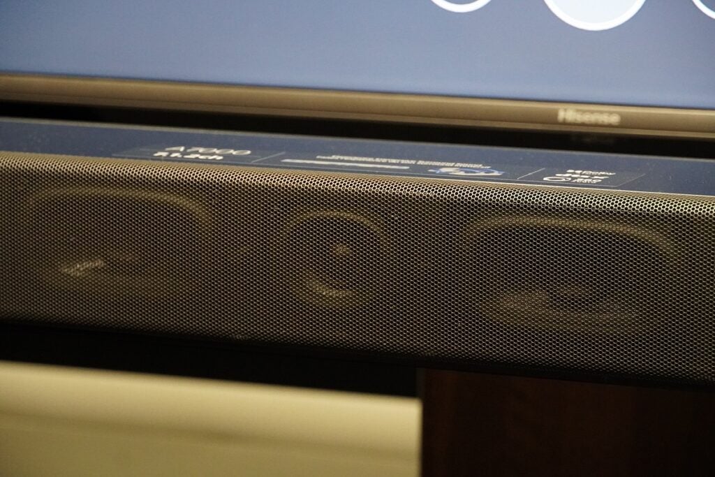 Sony HT-A7000 drivers beneath perforated grille