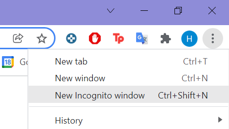 Chrome Incognito