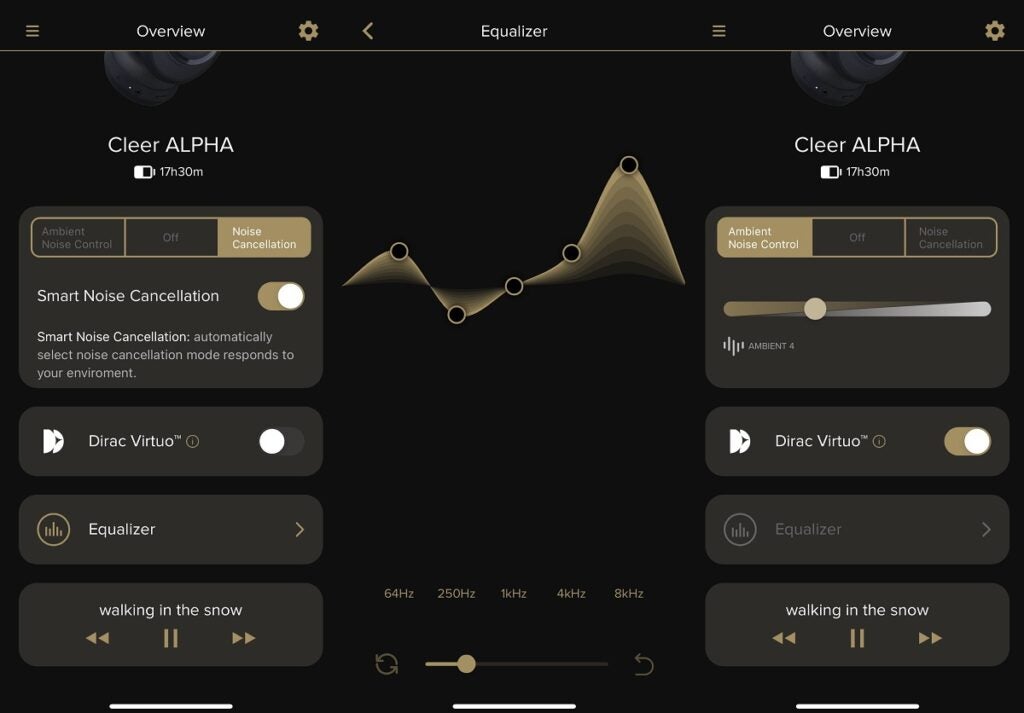 Cleer+ app Alpha headphones