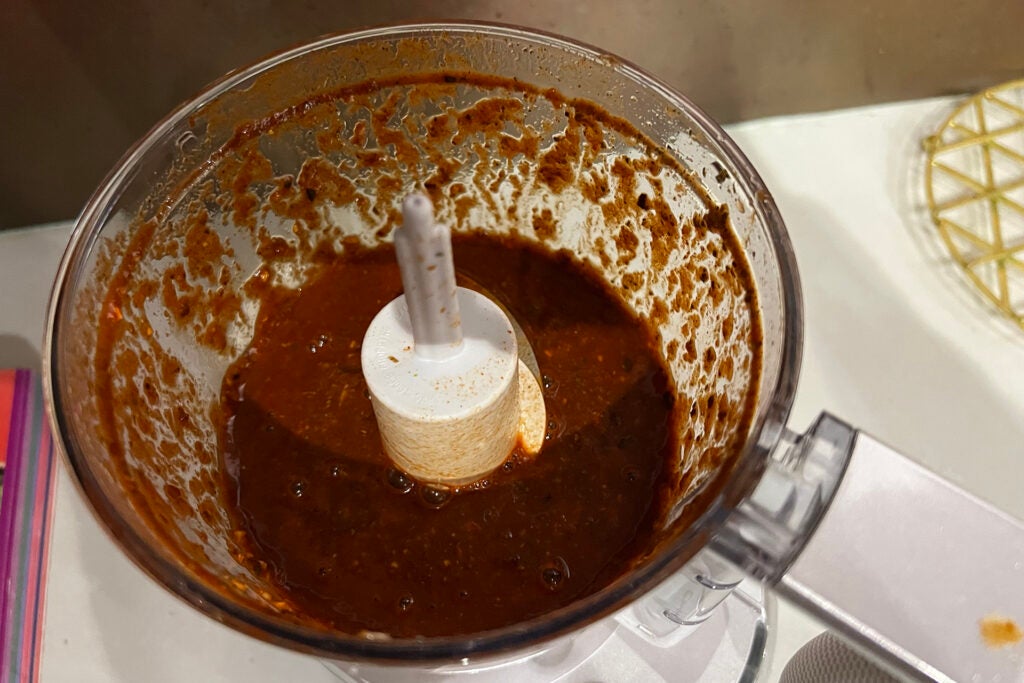 Cuisinart Mini Prep Pro sauce after blending
