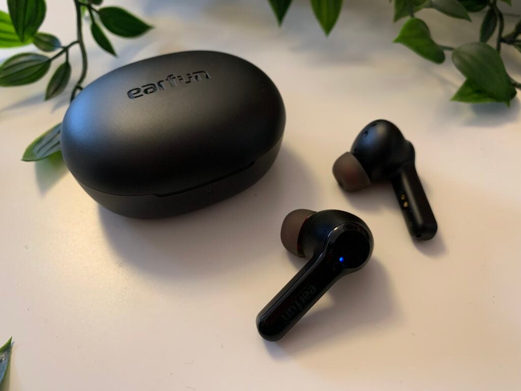 EarFun Air Pro 2 headphones with closed case