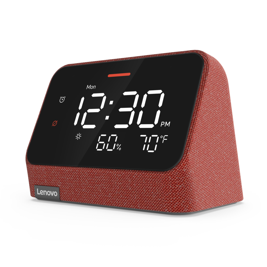 Lenovo Smart Clock Essential with Alexa Built-in_Front_Facing_Left