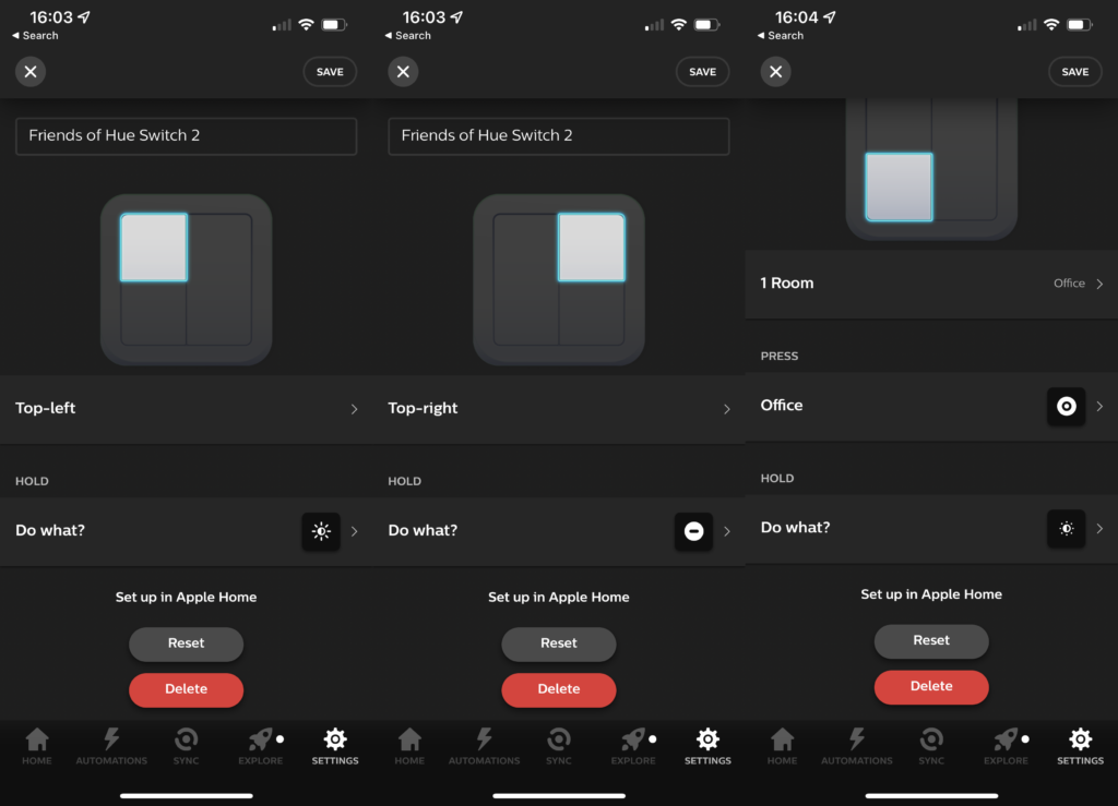Retrotouch Friends of Hue Smart Switch app