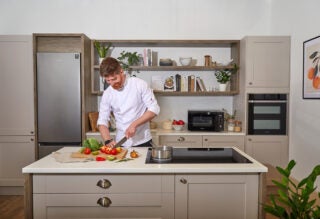 Mindful Chef kitchen with Samsung appliances