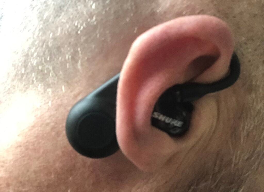 Shure AONIC 215 TW2 worn by reviewer
