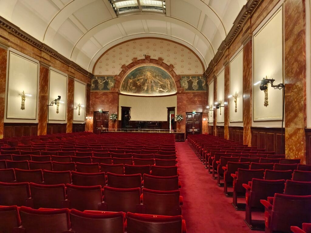 A picture of the interior of Wigmore Hall taken by the Vivo V23 Pro