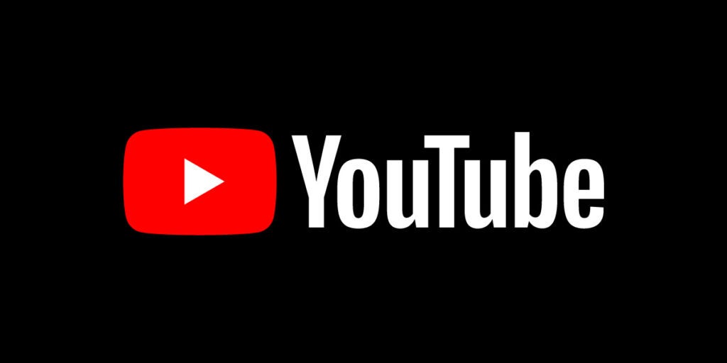 Latar belakang gelap logo YouTube baru