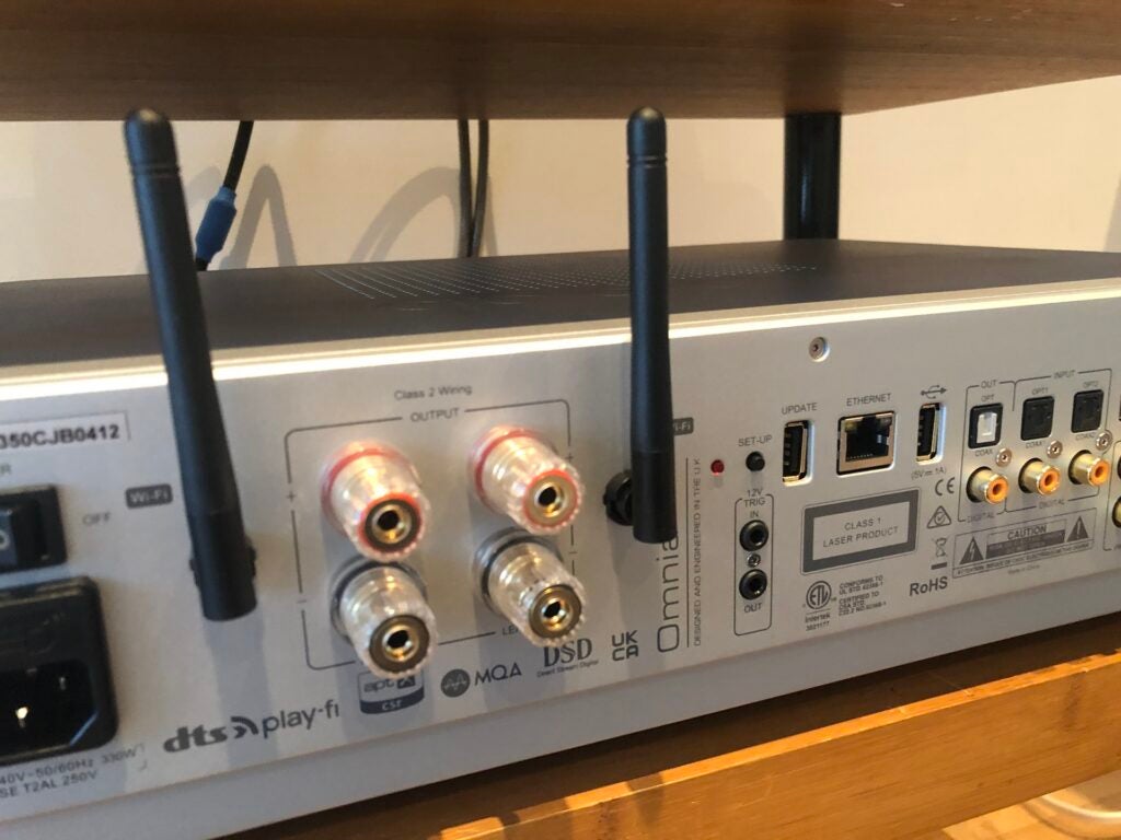 Audiolab Omnia rear panel connections