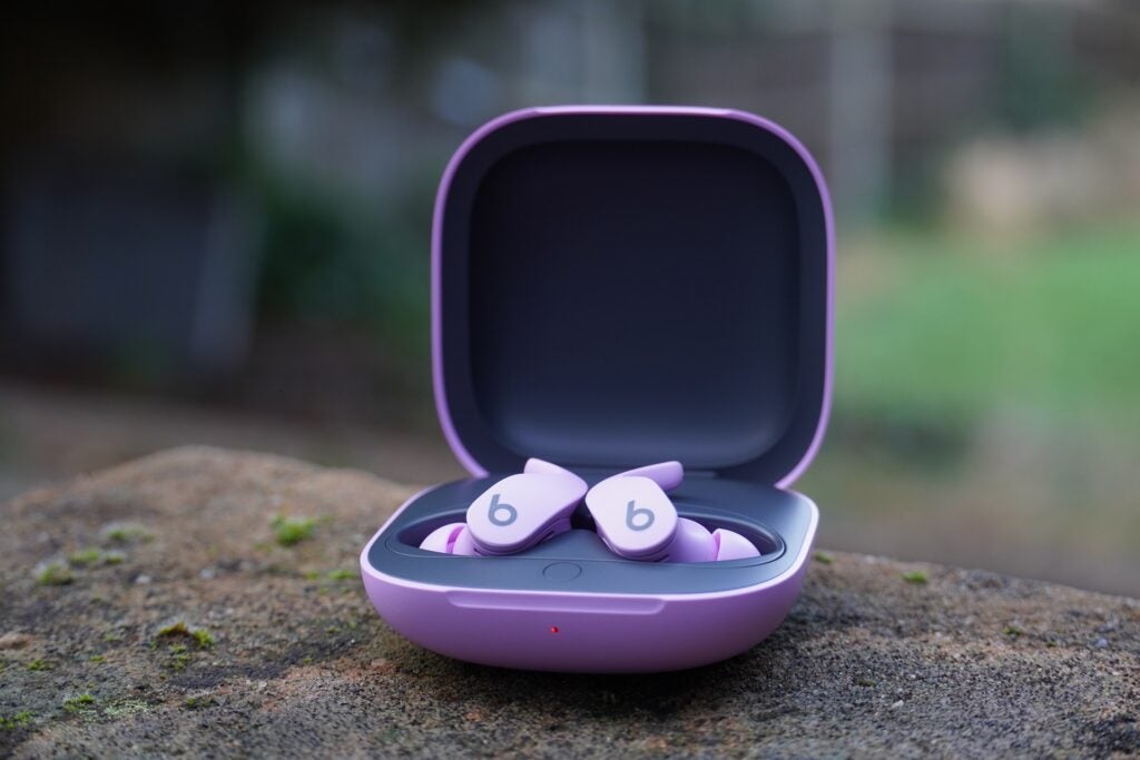 Beats Fit Pro with case open
