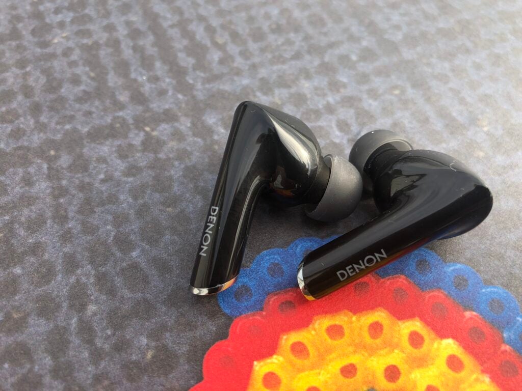 Denon AH-C830NCW both earbuds stacked together