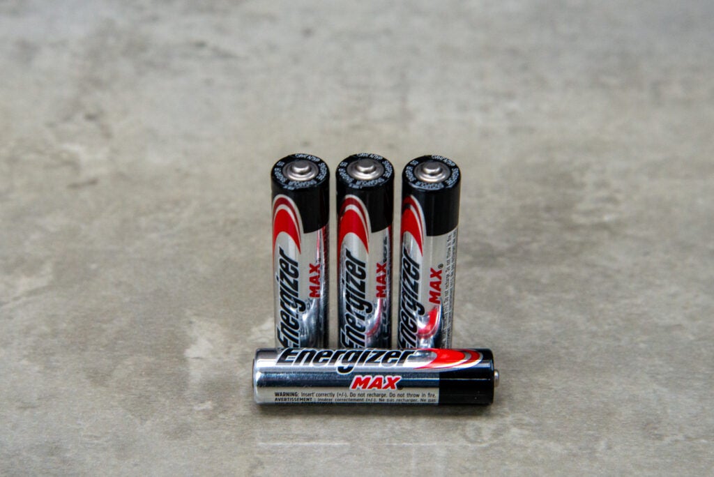 Energizer Max AAA one battery lying down