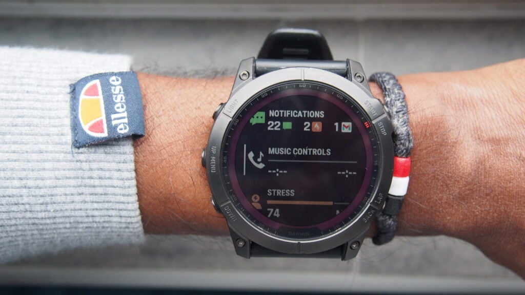 Garmin Fenix 7X showing smartwatch capabilities