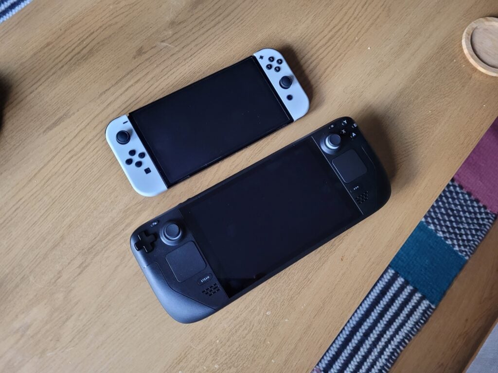 Steam Deck compared to the Nintendo Switch OLED 