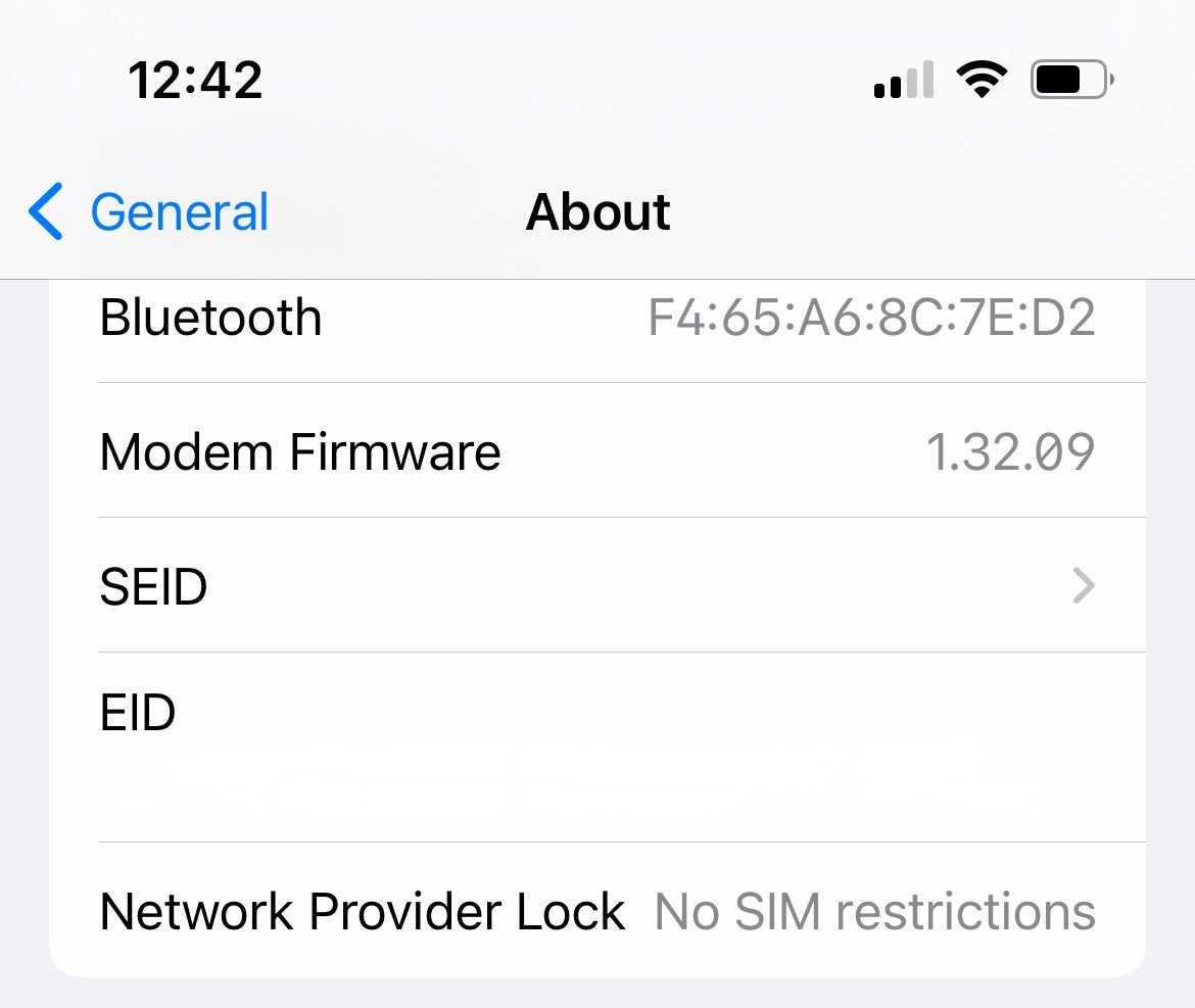 iPhone check Network Provider Lock