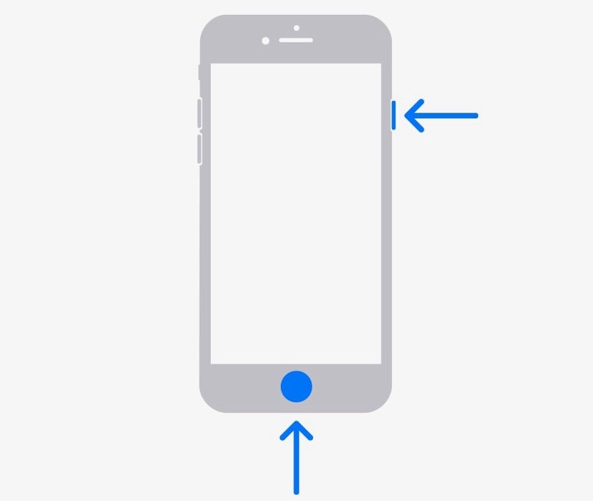 iPhone home button diagram screenshot