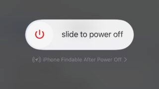 iPhone slide to power off