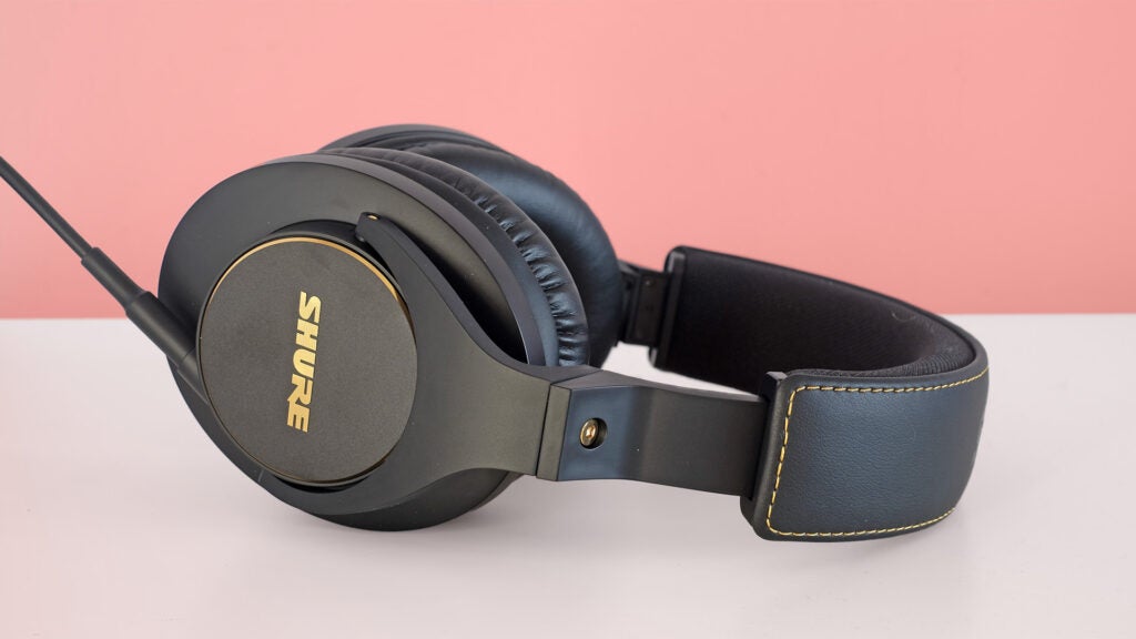 side view of the Shure SRH840A closed back headphones