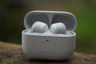 Amazfit PowerBuds Pro in a garden