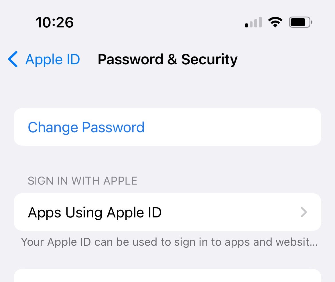 iOS password & security change password