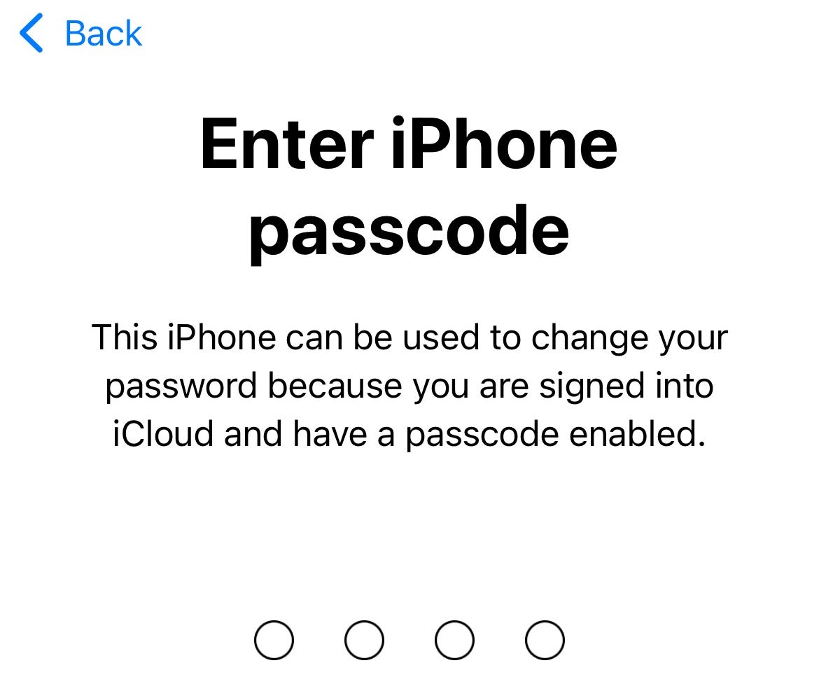 iPhone passcode password change