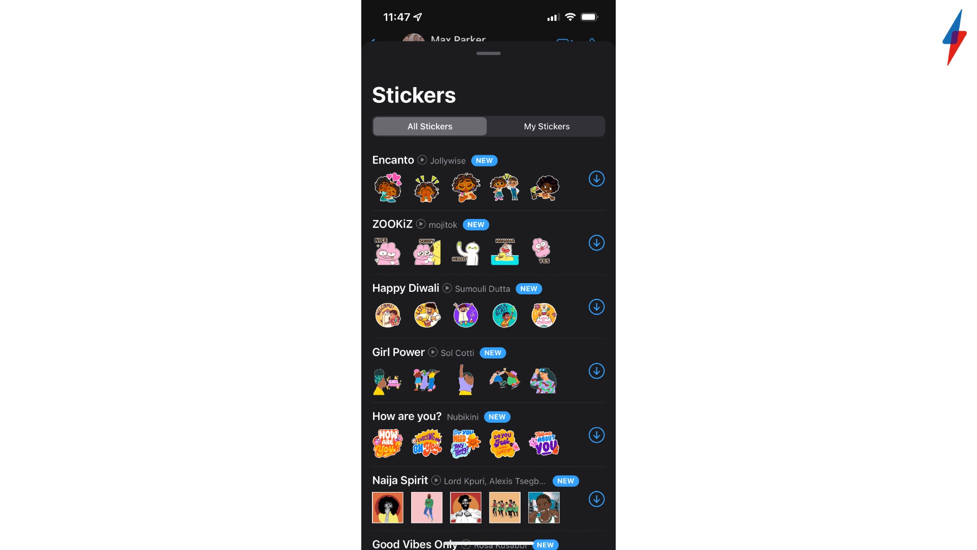 Download your new WhatsApp stickers