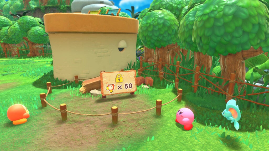 You can unlock more buildings by rescuing Waddle Dee